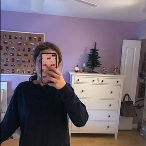 Brandy Melville dark blue cropped long sleeve